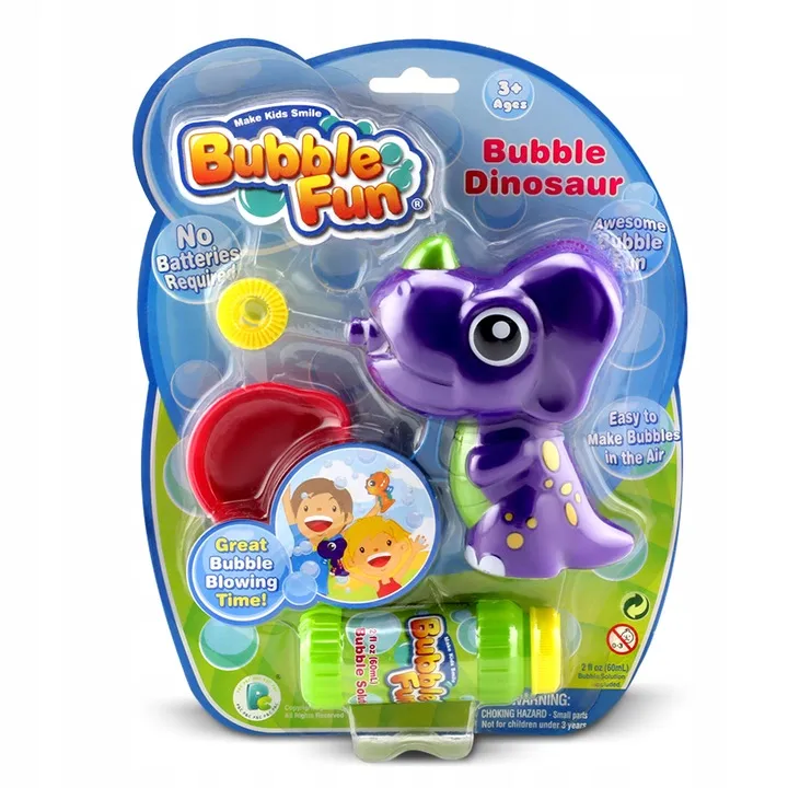 Buborékfújó gép, Ricokids RK-905, Triceratopsz forma – 3. kép