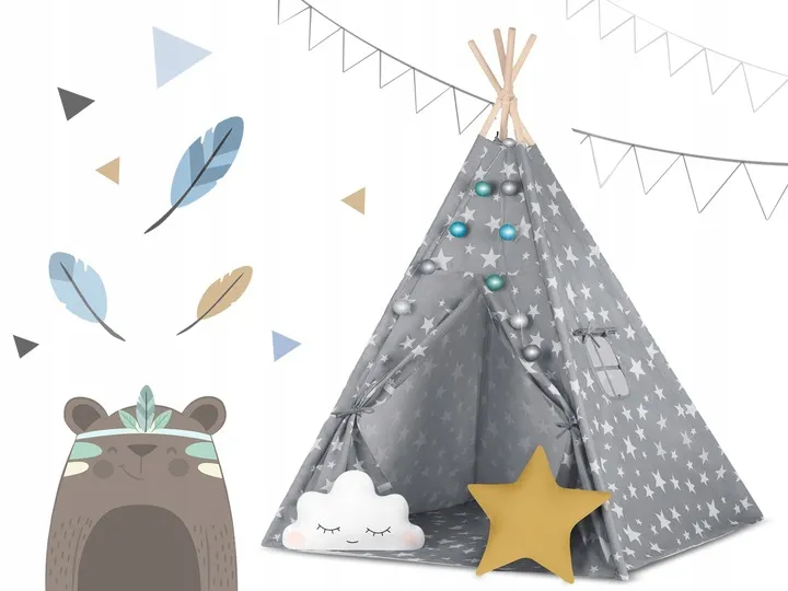Gyereksátor, Nukido Tipi, fényfüzérrel – 11. kép