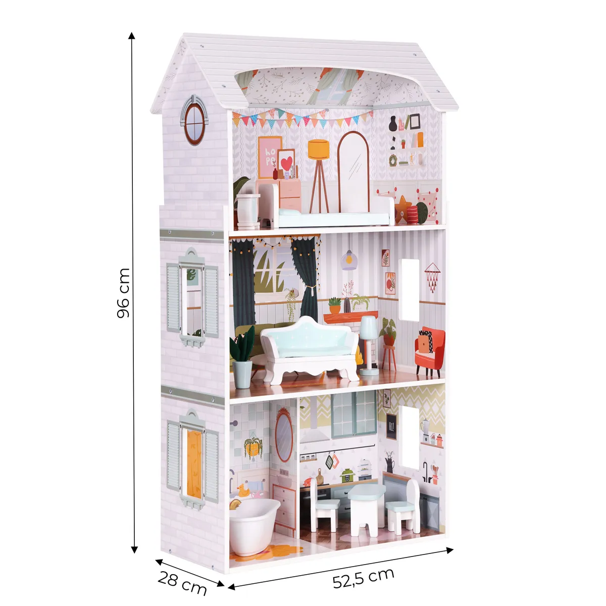 Fa babaház, ECOTOYS D8211, Alice – 6. kép Fa babaház, ECOTOYS D8211, Alice – 6. kép