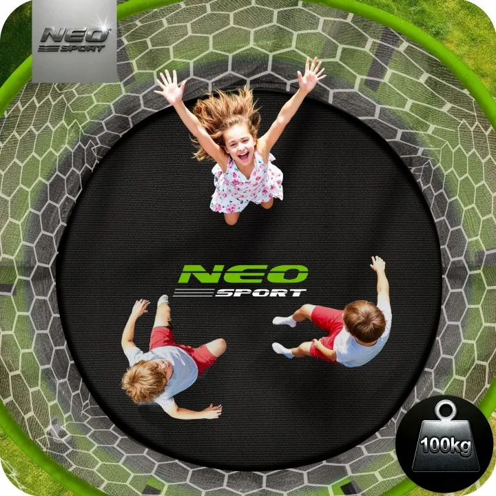 Kerti trambulin, Neo-Sport, fekete/zöld – 6. kép Kerti trambulin, Neo-Sport, fekete/zöld – 6. kép