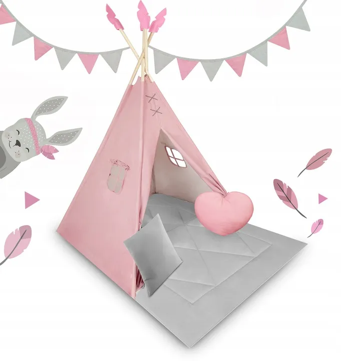 Gyereksátor, Nukido NK-406 Tipi, 116 x 116 x 165 cm – 2. kép Gyereksátor, Nukido NK-406 Tipi, 116 x 116 x 165 cm – 2. kép