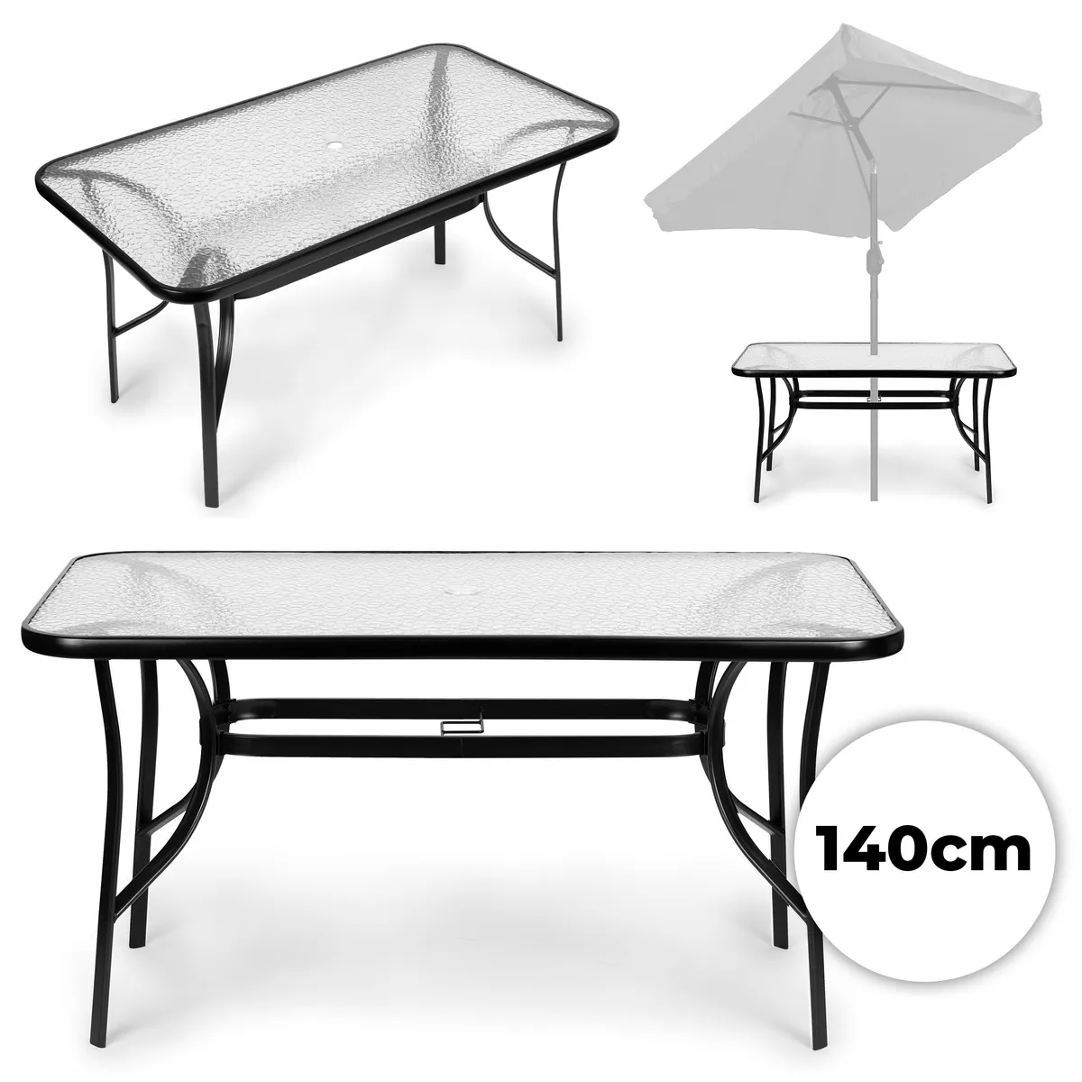 Kerti asztal, MultiGarden SC-094, fekete – 2. kép Kerti asztal, MultiGarden SC-094, fekete – 2. kép
