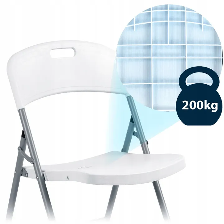 Kerti szék, Plonos Sofotel PL-404, fehér – 7. kép