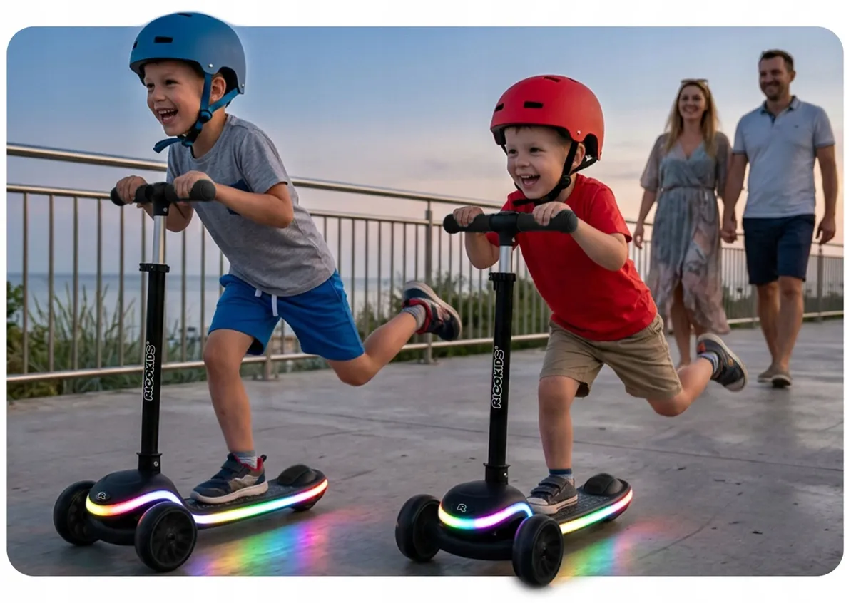 Háromkerekű roller, Ricokids Leddi, fekete – 14. kép Háromkerekű roller, Ricokids Leddi, fekete – 14. kép