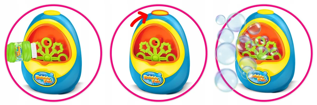 Buborékfújó gép, Ricokids RK-903, kék/sárga – 5. kép Buborékfújó gép, Ricokids RK-903, kék/sárga – 5. kép