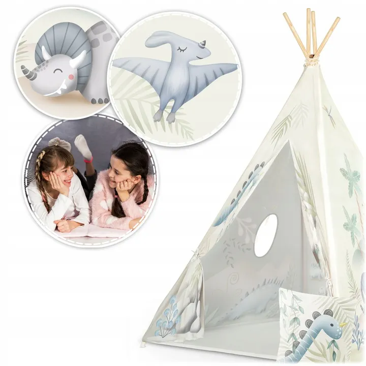 Gyereksátor, Nukido Tipi, Dinoszaurusz minta – 4. kép Gyereksátor, Nukido Tipi, Dinoszaurusz minta – 4. kép