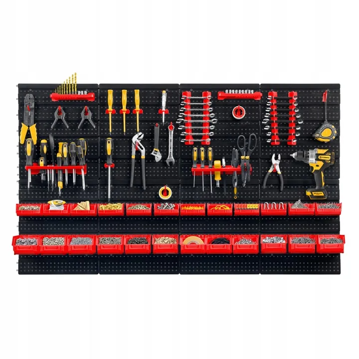 Fali szerszámtartó panel, Humberg HM-580, fekete/piros – 13. kép Fali szerszámtartó panel, Humberg HM-580, fekete/piros – 13. kép