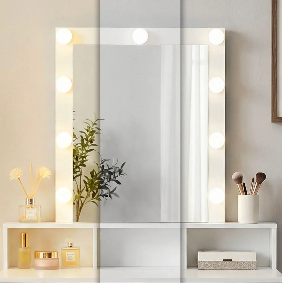 Sminkasztal, ModernHome ZDT-01, 80 x 41 x 146 cm – 4. kép