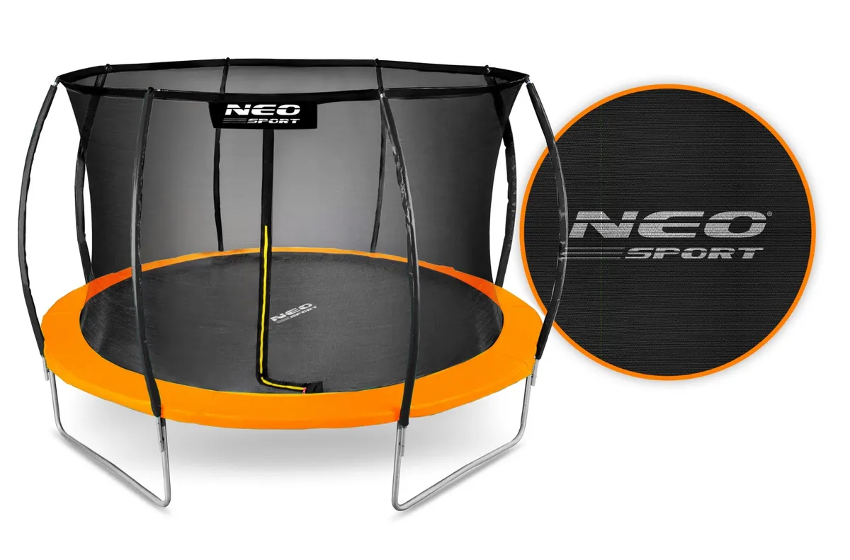 Kerti trambulin, Neo-Sport, fekete/narancssárga – 1. kép