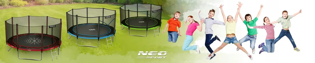 Kerti trambulin, Neo-Sport, fekete/piros – 1. kép Kerti trambulin, Neo-Sport, fekete/piros – 1. kép