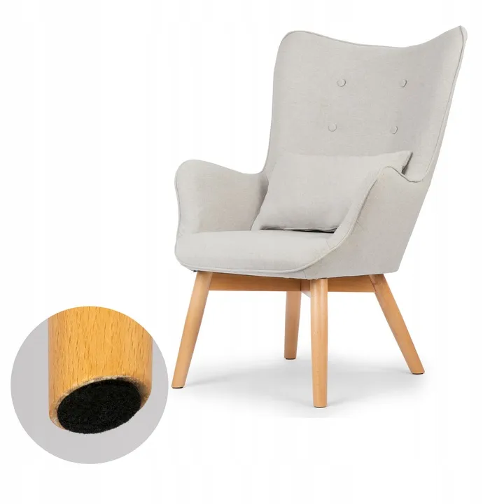 Lábtartós fotel, Sofotel Norse, világosszürke – 4. kép Lábtartós fotel, Sofotel Norse, világosszürke – 4. kép