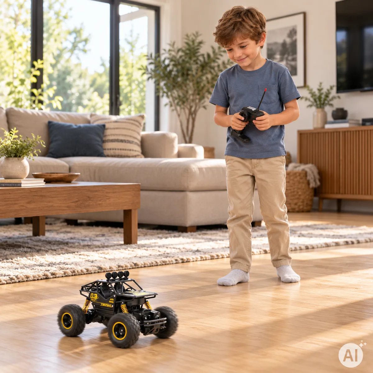 Távirányítós autó, ROCK CRAWLER HC402895, 25,5 x 17,5 x 15 cm – 2. kép Távirányítós buggy terepen