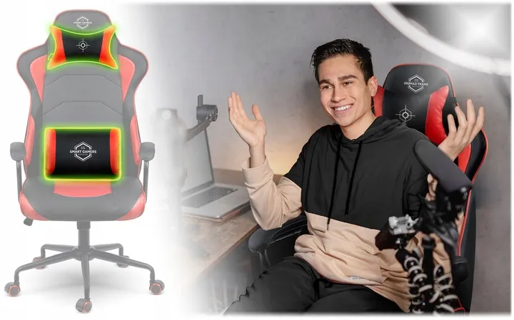 Gamer szék, Sofotel Katarina, piros – 5. kép