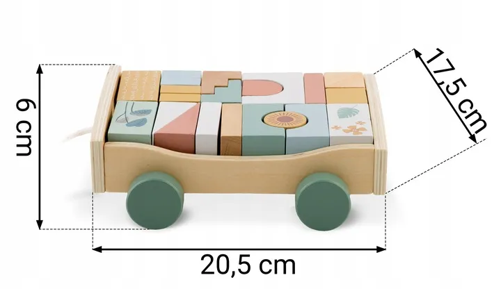 Húzható fajáték, Nukido NK-853, kockákkal – 8. kép