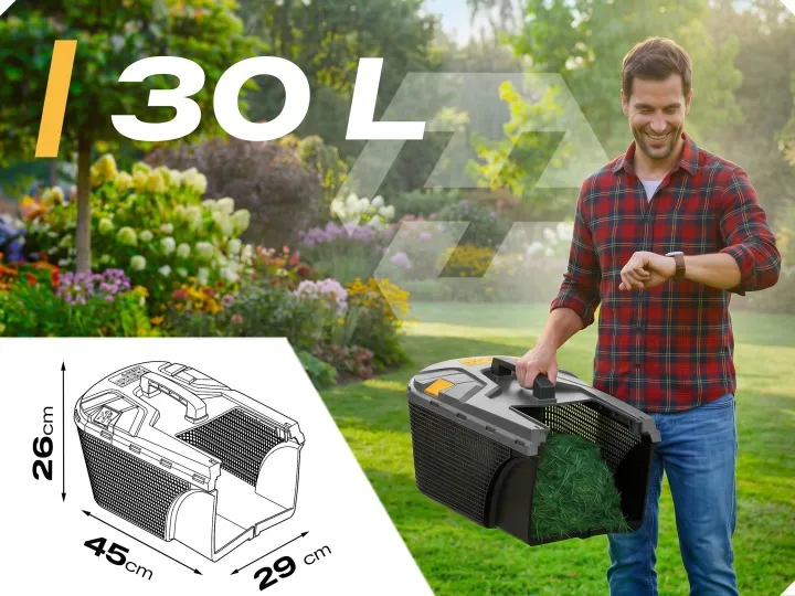Elektromos fűnyíró, Humberg HM-612, szürke/fekete – 9. kép Elektromos fűnyíró, Humberg HM-612, szürke/fekete – 9. kép