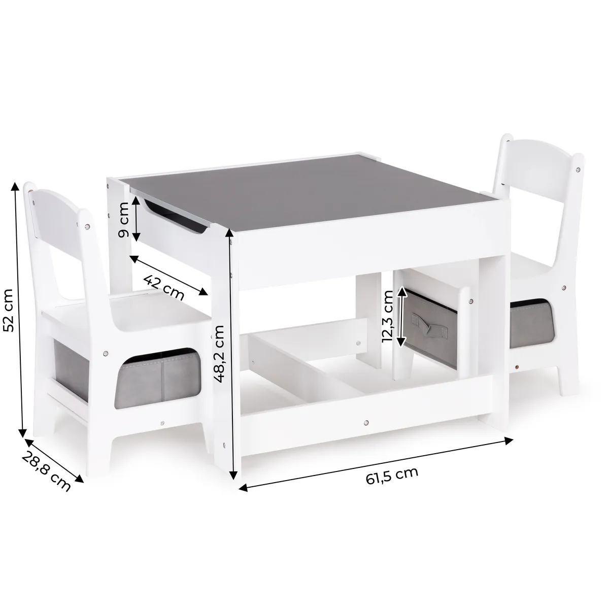 Gyerek asztal és szék szett, ECOTOYS ZCF-01, 1 db asztal + 2 db szék – 6. kép Gyerek asztal és szék szett, ECOTOYS ZCF-01, 1 db asztal + 2 db szék – 6. kép