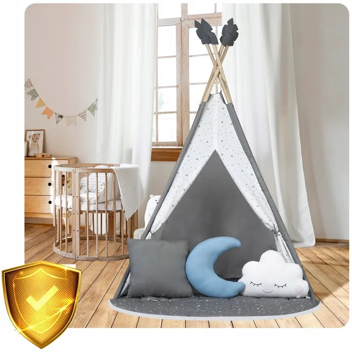 Gyereksátor, Nukido NK-406 Tipi, 116 x 116 x 165 cm – 4. kép Gyereksátor, Nukido NK-406 Tipi, 116 x 116 x 165 cm – 4. kép