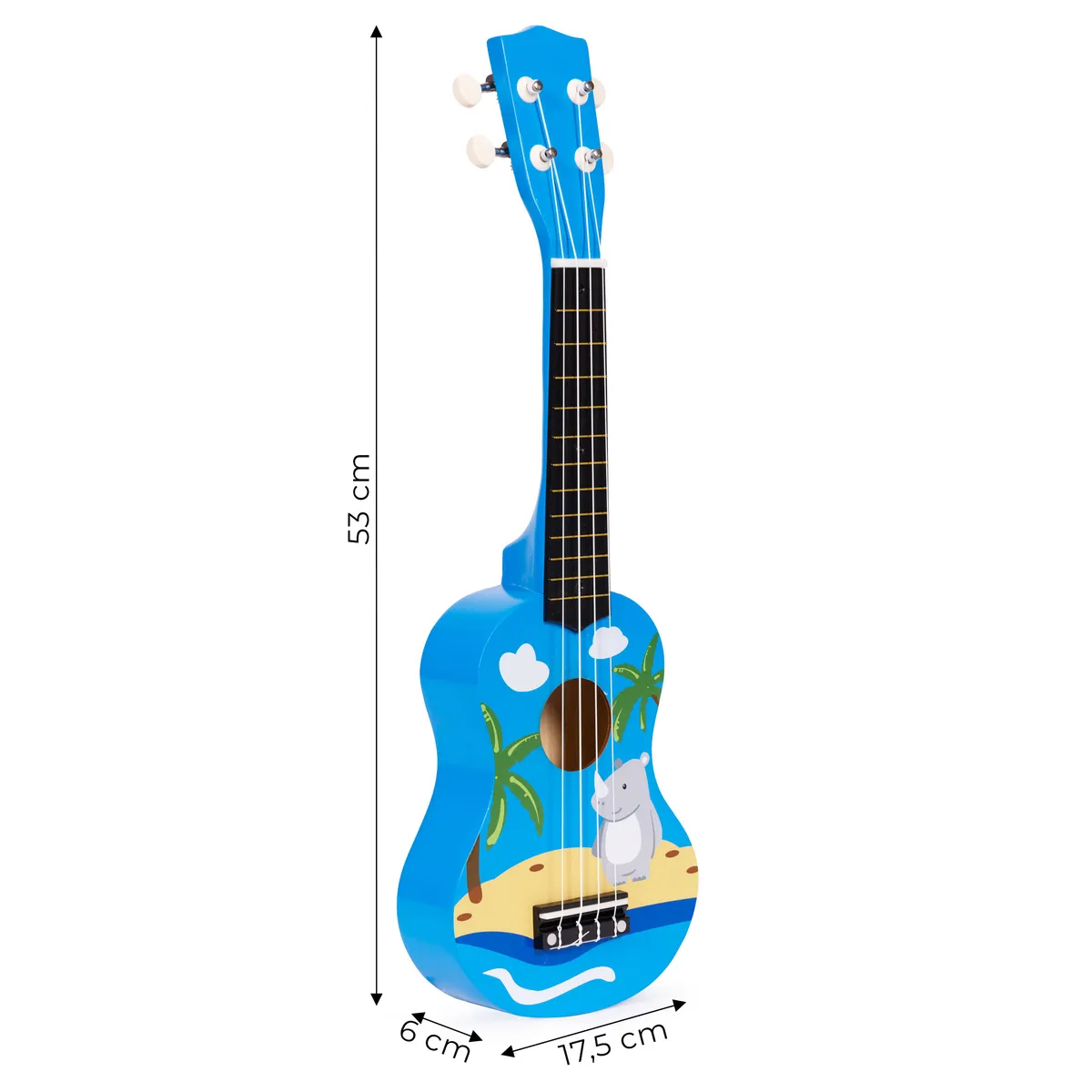 Gyerek ukulele, ECOTOYS MF019H, kék – 4. kép