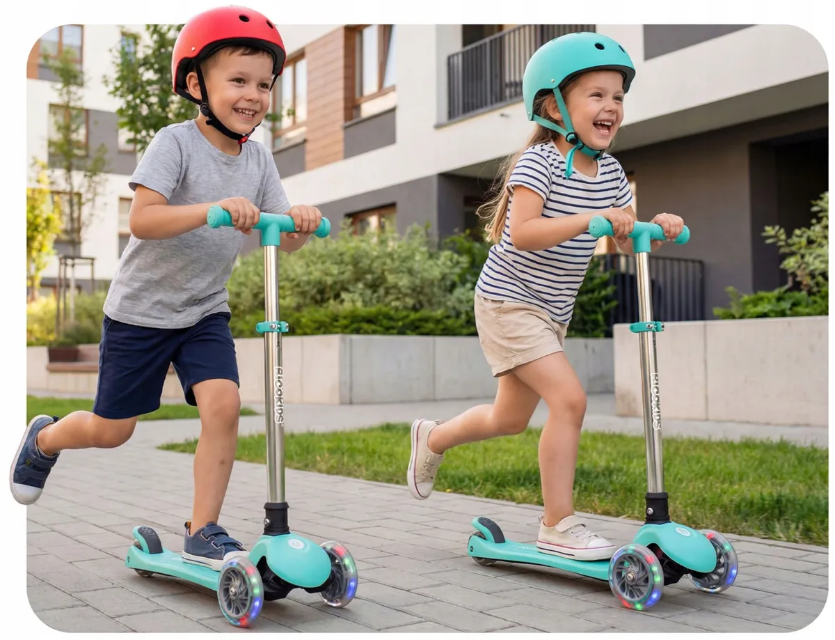 Háromkerekű roller, Ricokids Glow, türkiz – 10. kép Háromkerekű roller, Ricokids Glow, türkiz – 10. kép