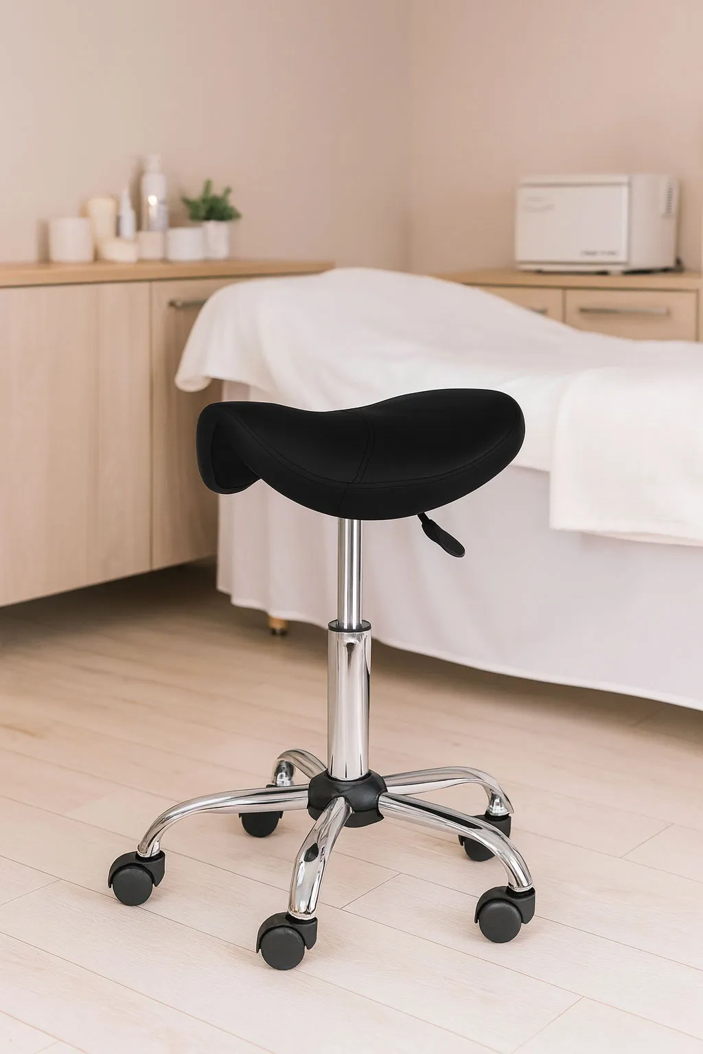 Kozmetikai szék, ModernHome BC004-BC, fekete – 2. kép Kozmetikai szék, ModernHome BC004-BC, fekete – 2. kép