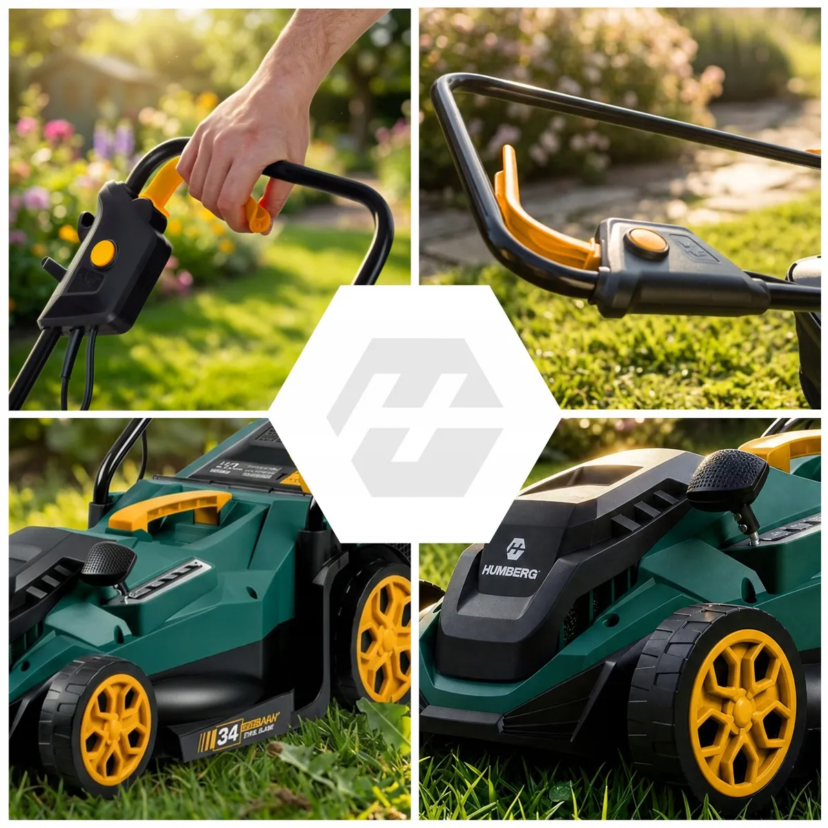 Elektromos fűnyíró, Humberg HM-612, zöld/fekete – 11. kép Elektromos fűnyíró, Humberg HM-612, zöld/fekete – 11. kép