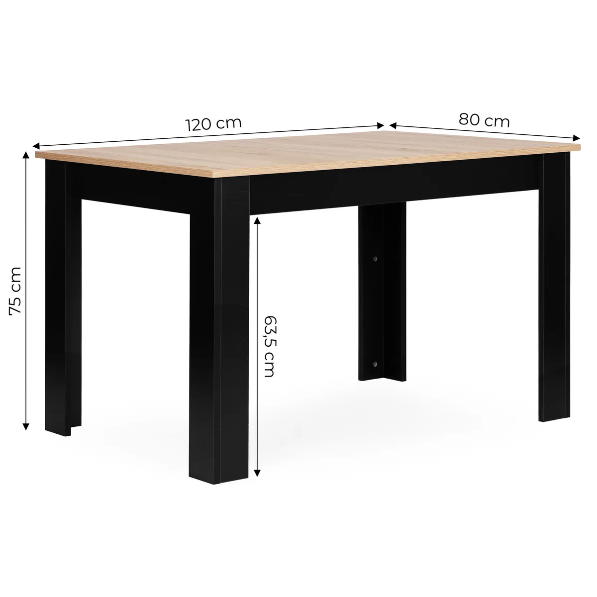 Étkezőasztal, ModernHome TH-KT-16-1, 120 x 80 cm – 4. kép Étkezőasztal, ModernHome TH-KT-16-1, 120 x 80 cm – 4. kép