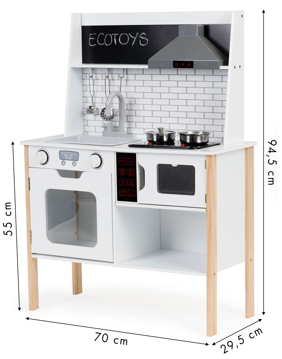 Játékkonyha, ECOTOYS PLK537, fa – 4. kép Játékkonyha, ECOTOYS PLK537, fa – 4. kép