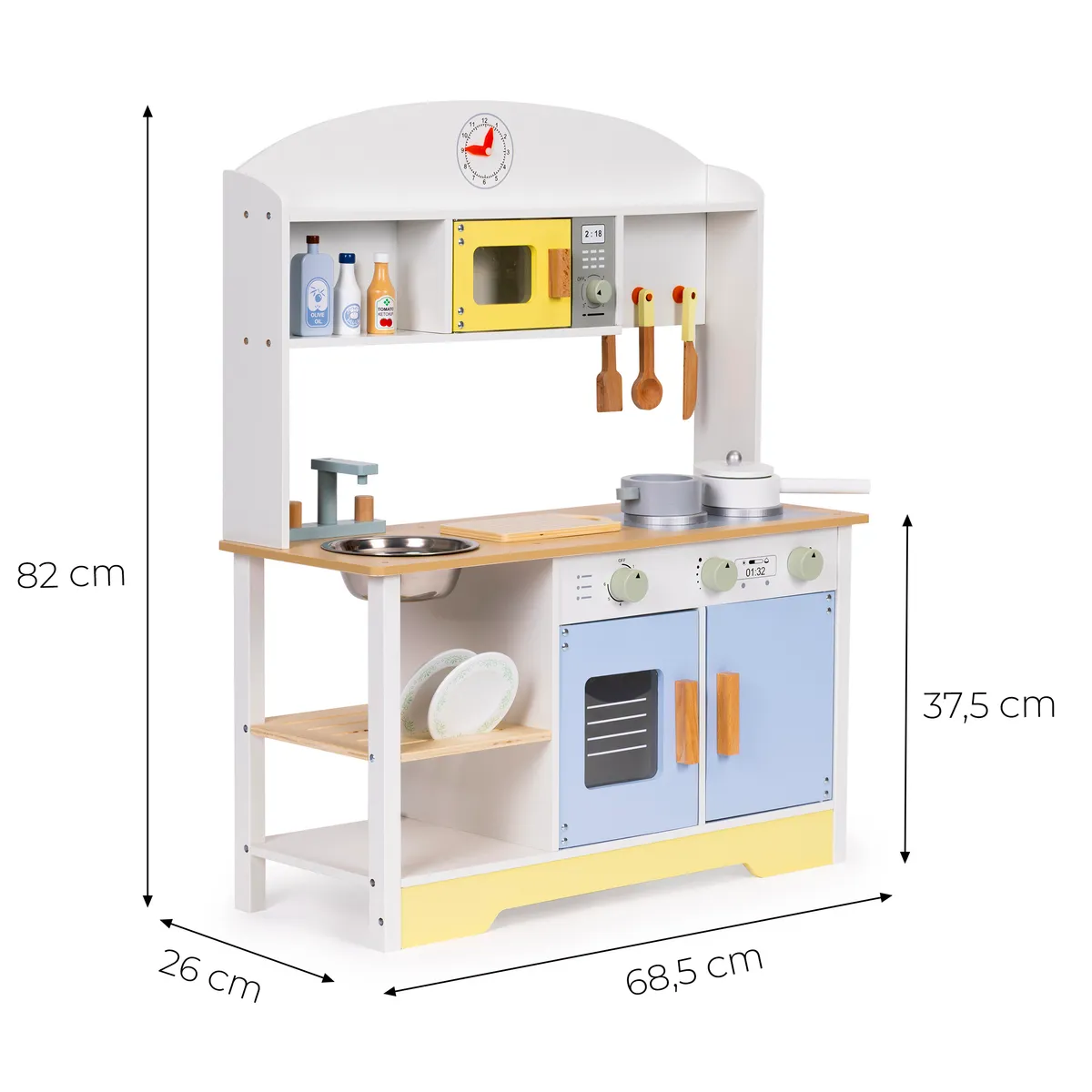 Játékkonyha, ECOTOYS TL103013, fa – 5. kép Játékkonyha, ECOTOYS TL103013, fa – 5. kép