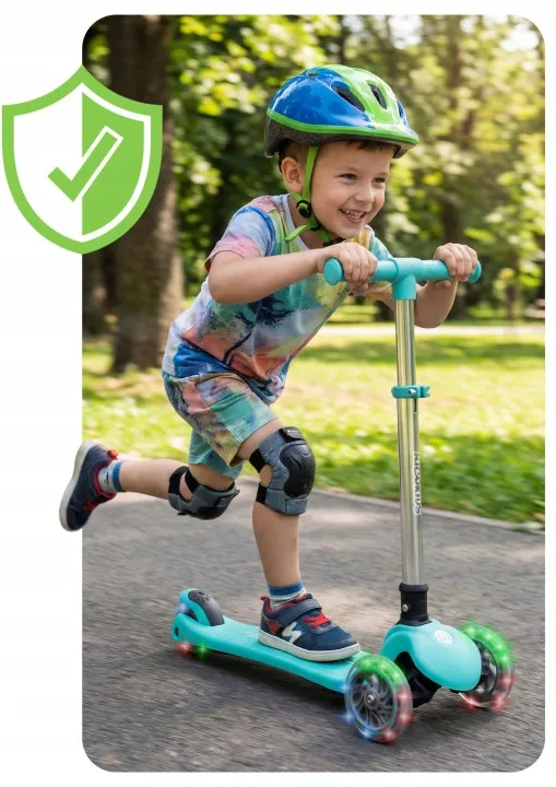 Háromkerekű roller, Ricokids Glow, türkiz – 4. kép Háromkerekű roller, Ricokids Glow, türkiz – 4. kép