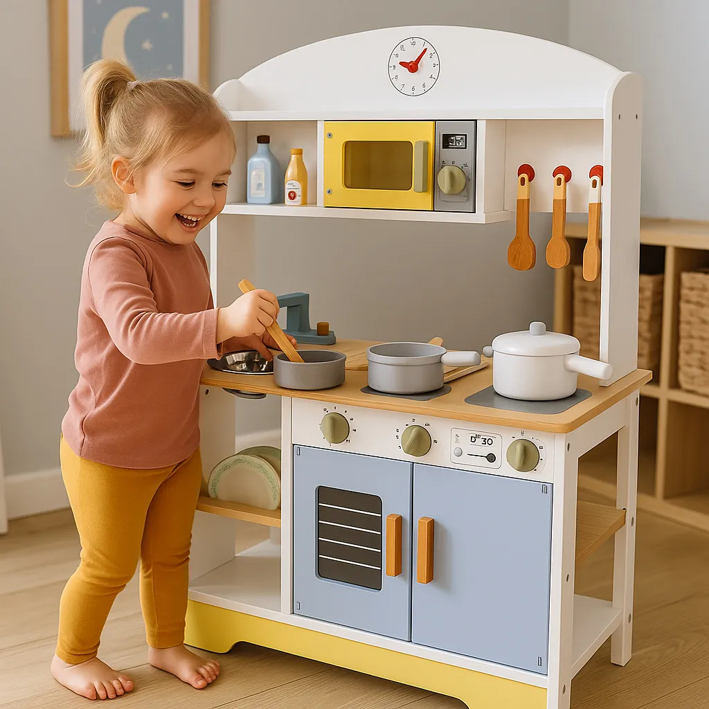 Játékkonyha, ECOTOYS TL103013, fa – 2. kép Játékkonyha, ECOTOYS TL103013, fa – 2. kép