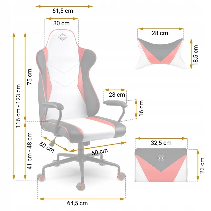Gamer szék, Sofotel Miss Fortune, 41-48 cm ülésmagasság – 10. kép