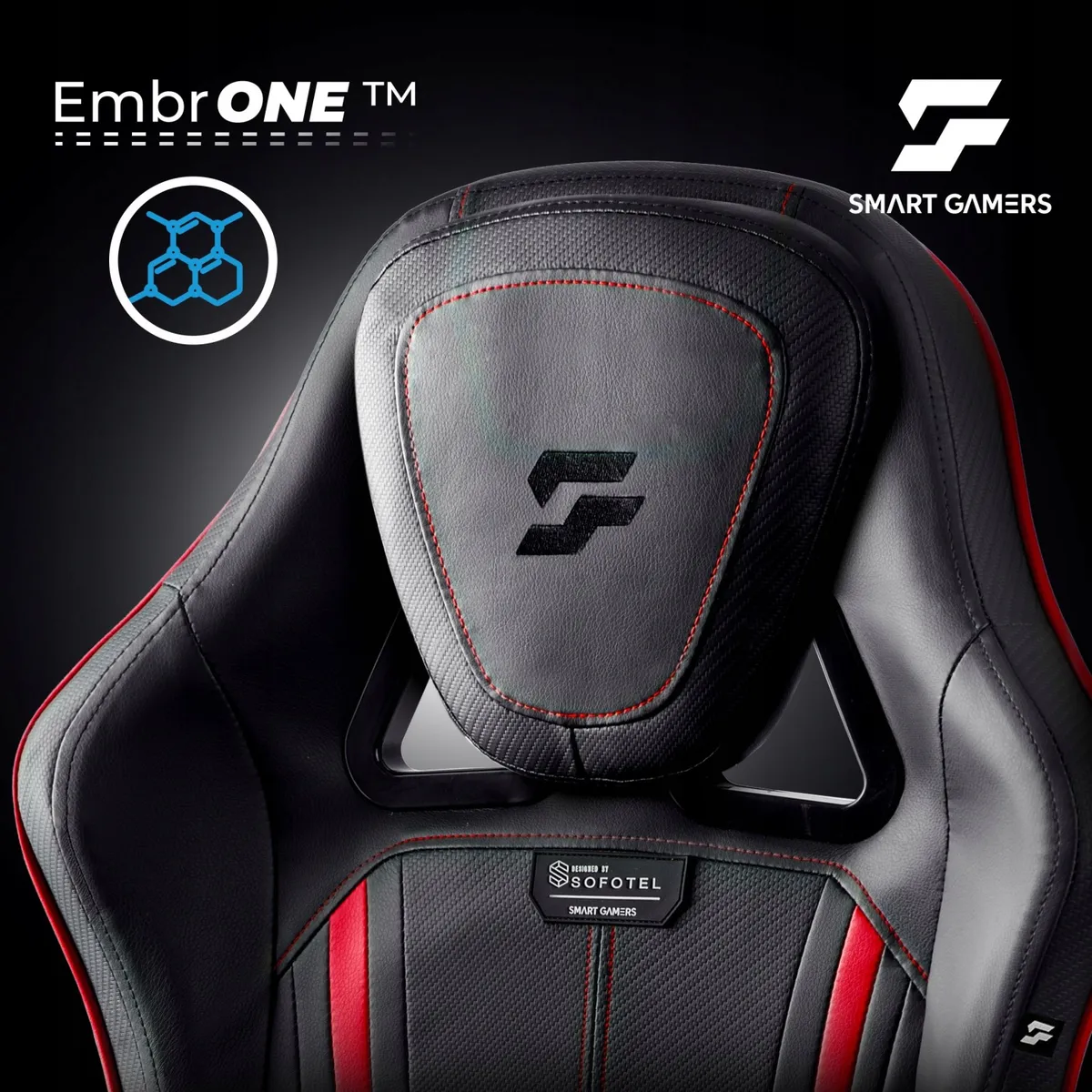 Gamer szék, Sofotel Specter, fekete/piros – 4. kép