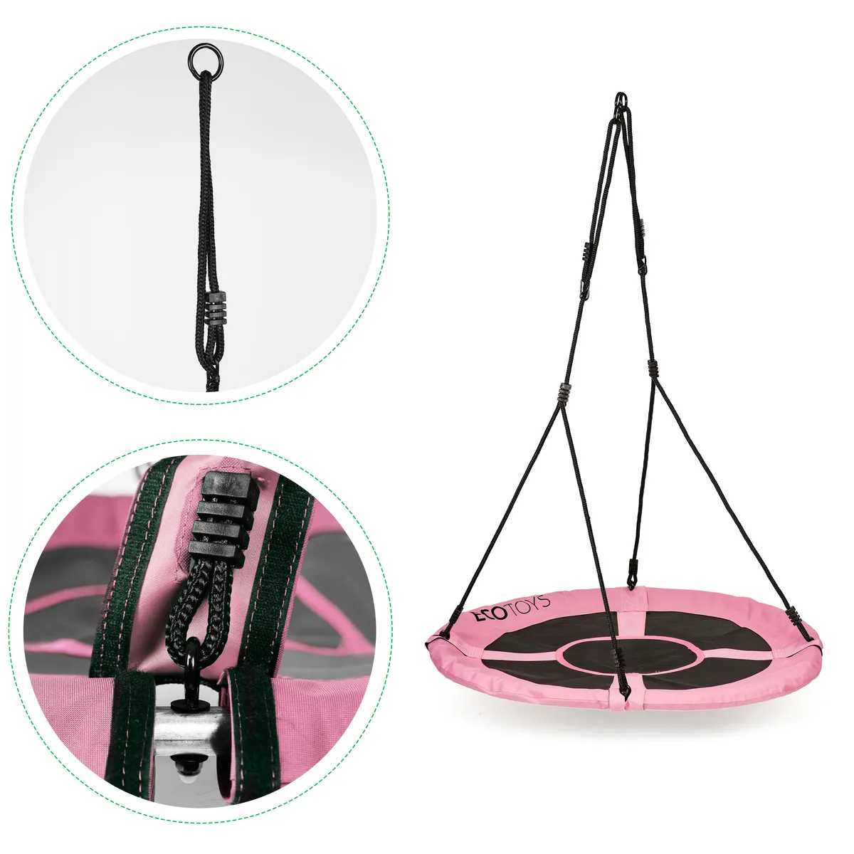 Fészekhinta, ECOTOYS BOC100, rózsaszín – 3. kép Fészekhinta, ECOTOYS BOC100, rózsaszín – 3. kép