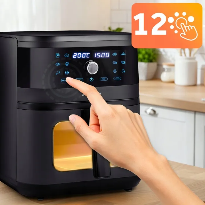 Air Fryer forrólevegős sütő, Berdsen BD-661, 8 l – 5. kép Air Fryer forrólevegős sütő, Berdsen BD-661, 8 l – 5. kép