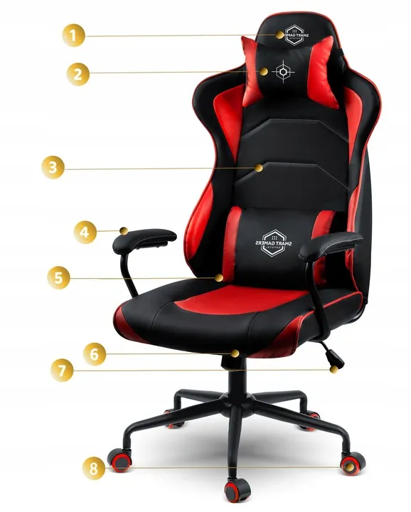 Gamer szék, Sofotel Katarina, piros – 11. kép