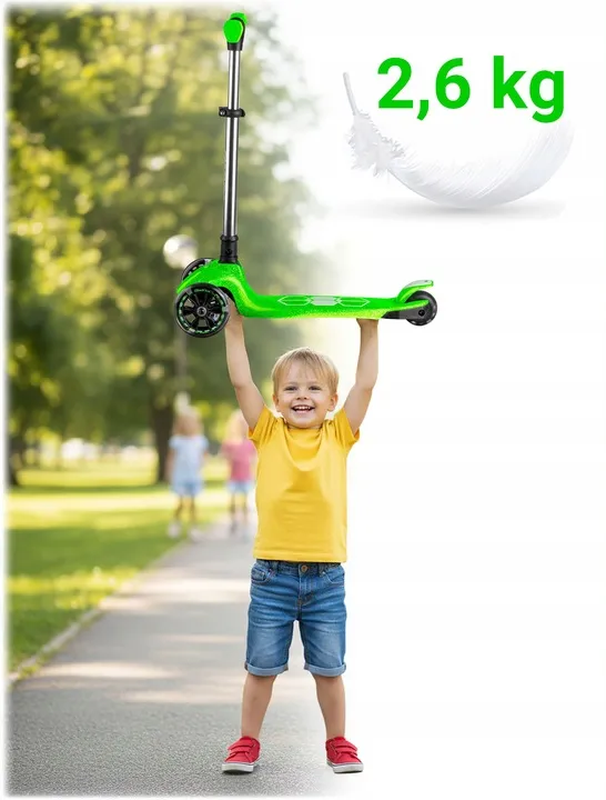 Háromkerekű roller, Ricokids Jelly, zöld – 7. kép Háromkerekű roller, Ricokids Jelly, zöld – 7. kép