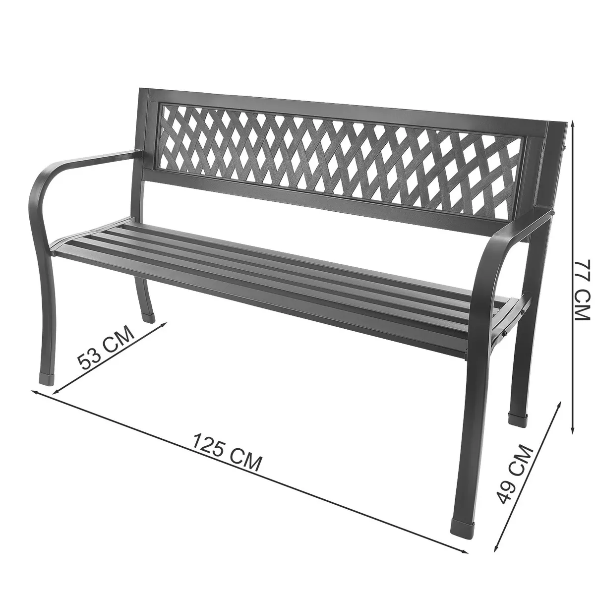 Kerti pad, Bauerkraft H-048, szürke – 5. kép