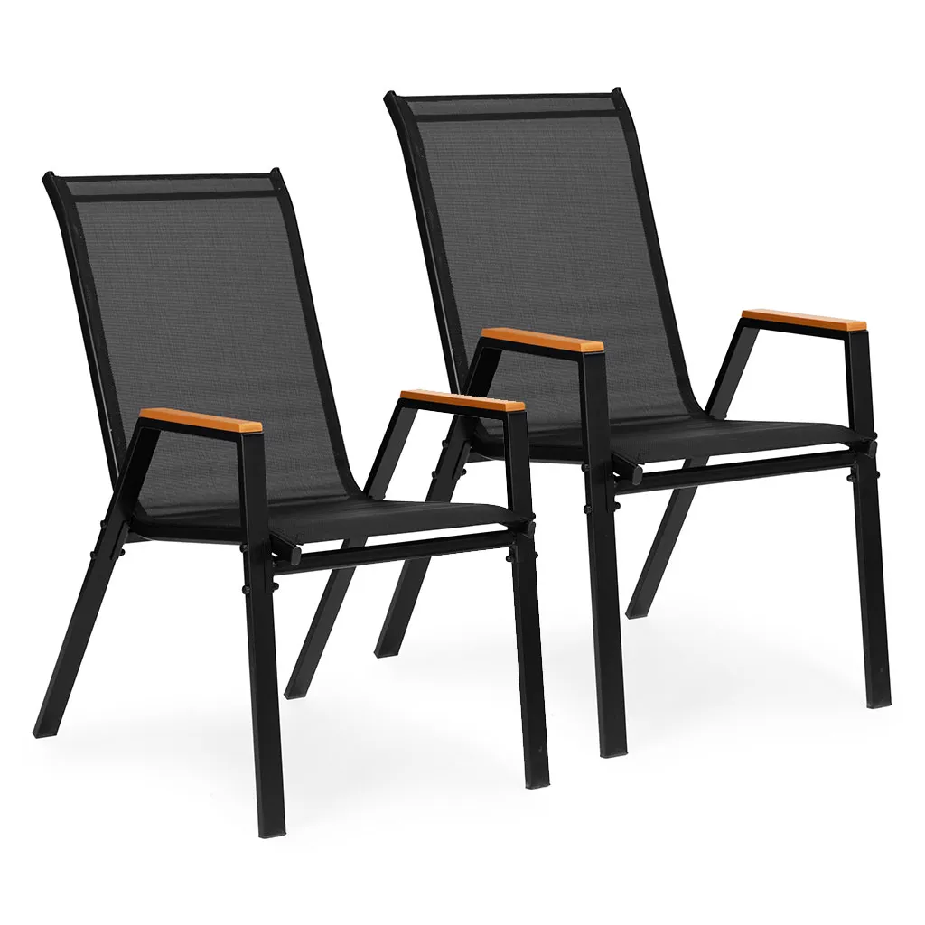 Kerti szék, MultiGarden SC-092W-2-1, fekete – 1. kép Kerti szék, MultiGarden SC-092W-2-1, fekete – 1. kép