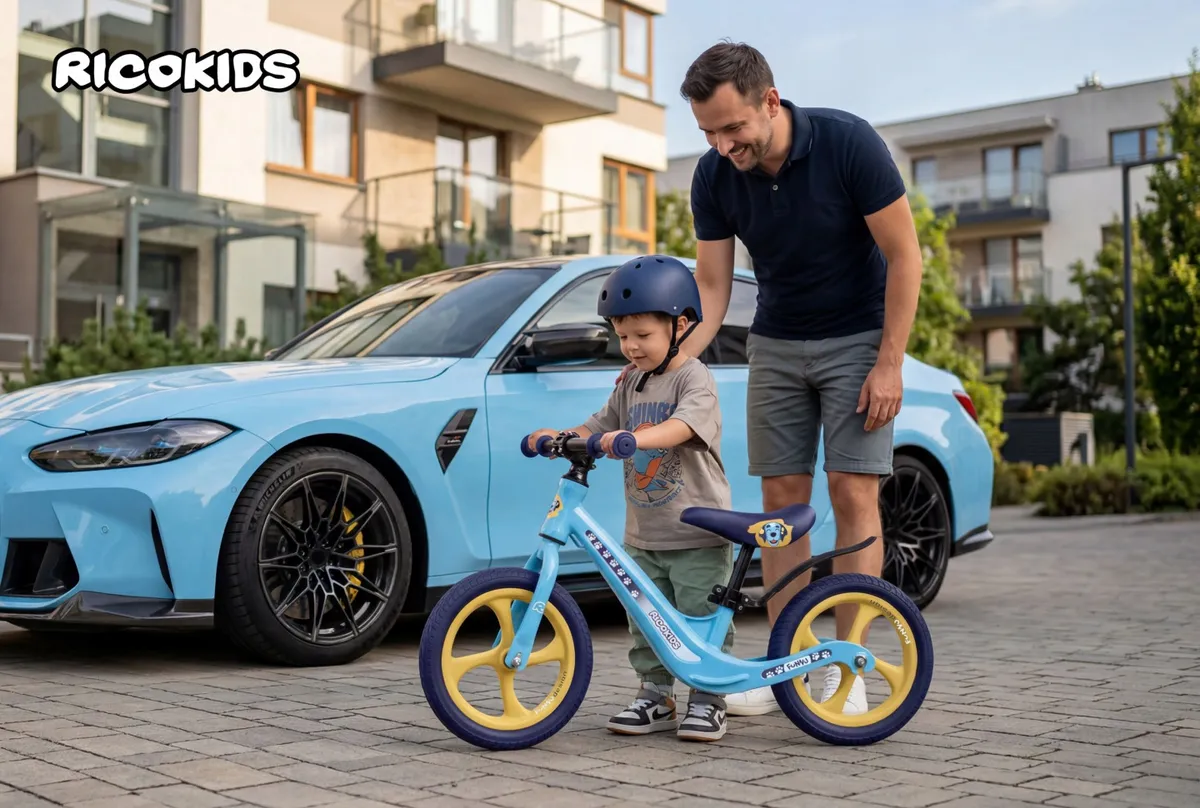 Kétkerekű futóbicikli, Ricokids Funnu, világoskék – 3. kép Kétkerekű futóbicikli, Ricokids Funnu, világoskék – 3. kép