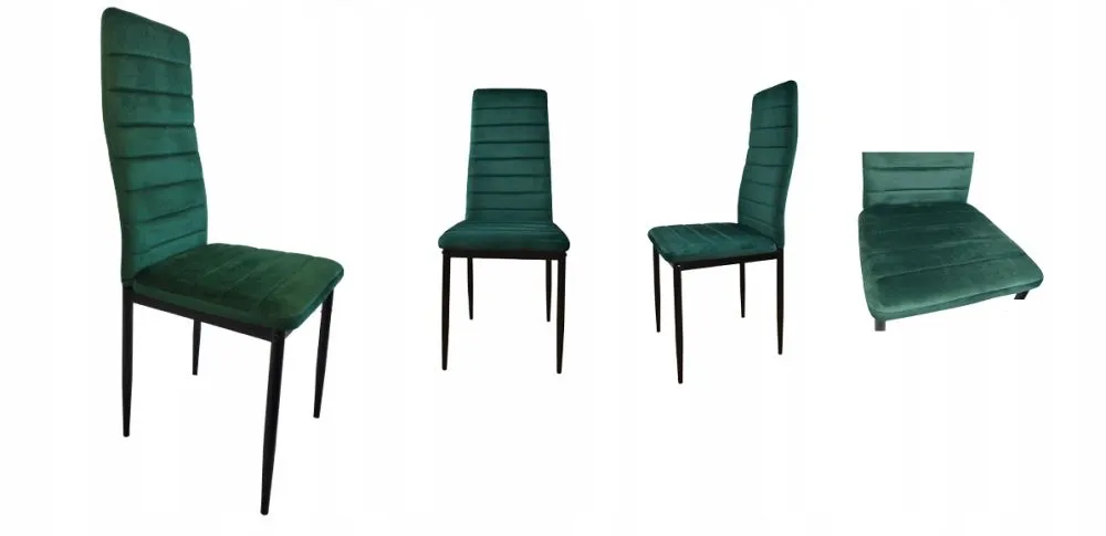 Étkezőszék, Mebelki24 VELVET4ZIELONY4, 4 db – 4. kép Étkezőszék, Mebelki24 VELVET4ZIELONY4, 4 db – 4. kép