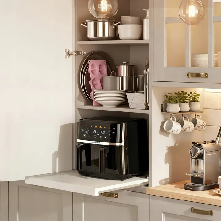 Air Fryer forrólevegős sütő, Berdsen BD-657, fekete – 9. kép