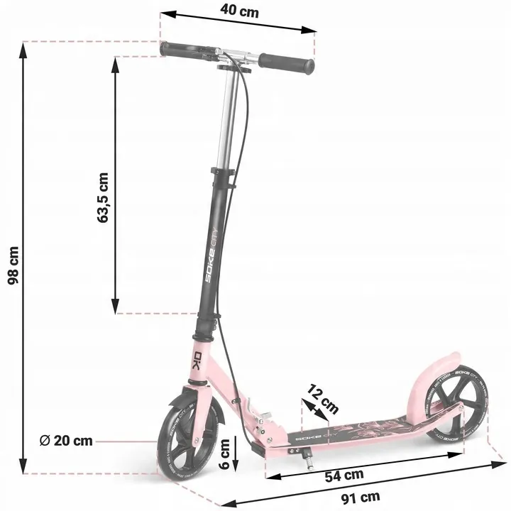 Klasszikus roller, SOKE City, rózsaszín – 13. kép Klasszikus roller, SOKE City, rózsaszín – 13. kép