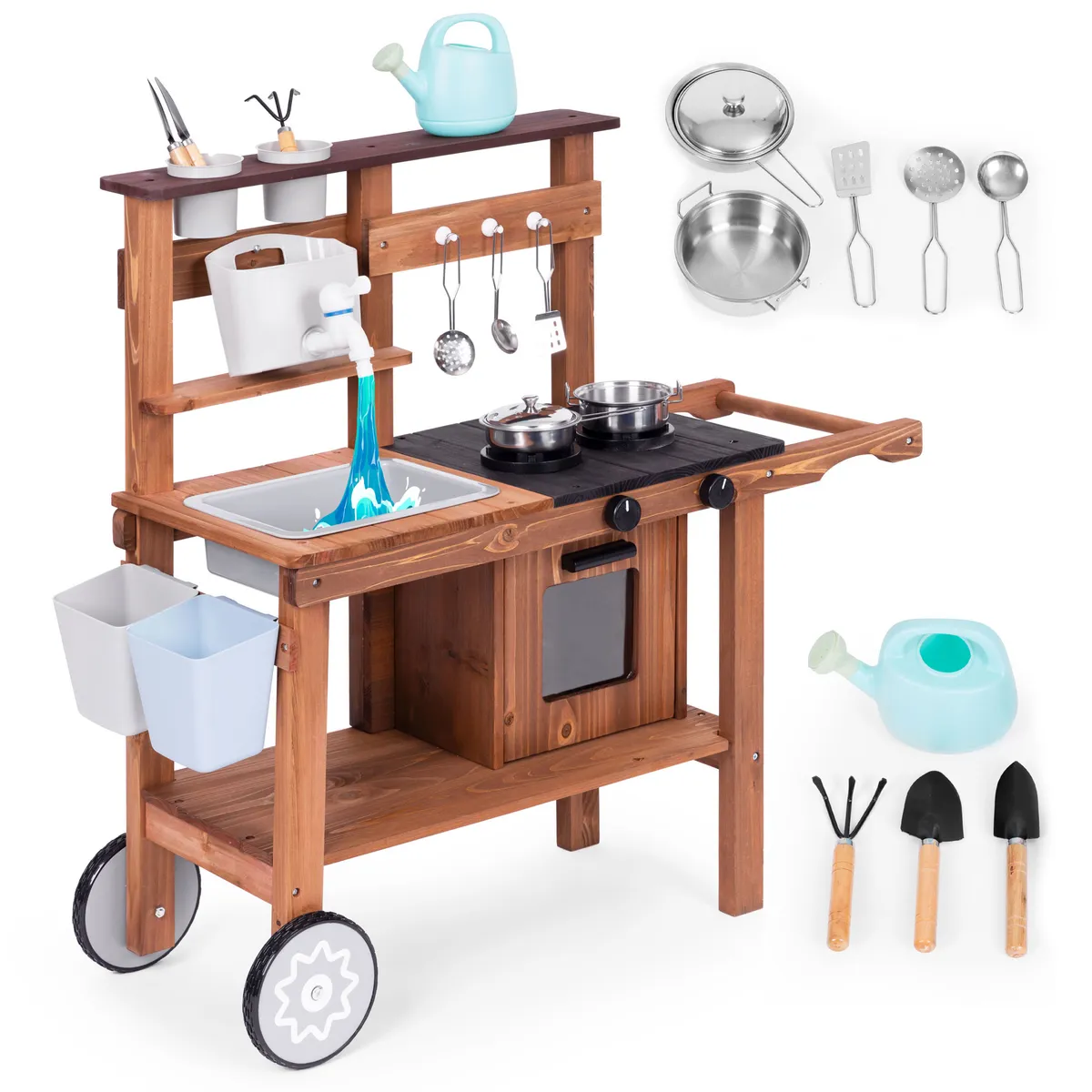 Kültéri játékkonyha, ECOTOYS TL814004, fa – 1. kép