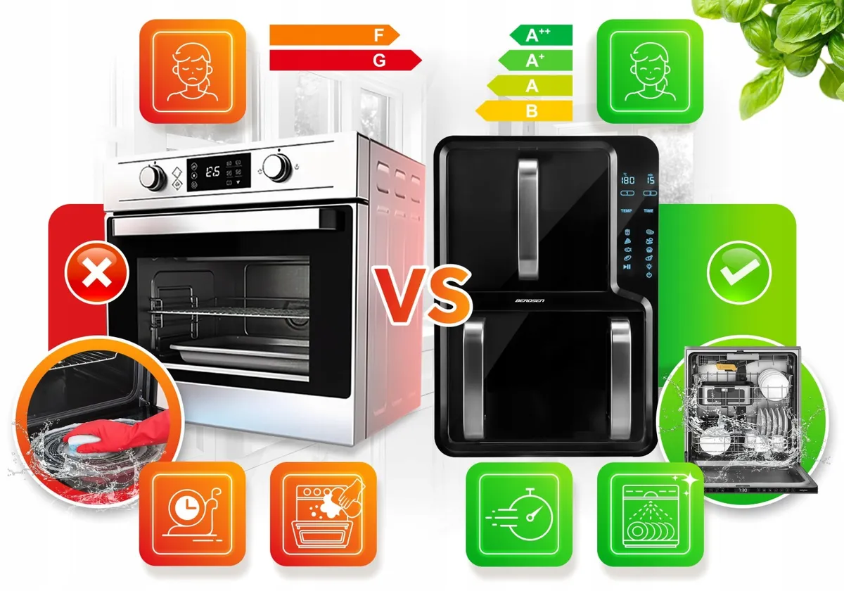 Air Fryer forrólevegős sütő, Berdsen BD-664, 12 l – 7. kép Air Fryer forrólevegős sütő, Berdsen BD-664, 12 l – 7. kép