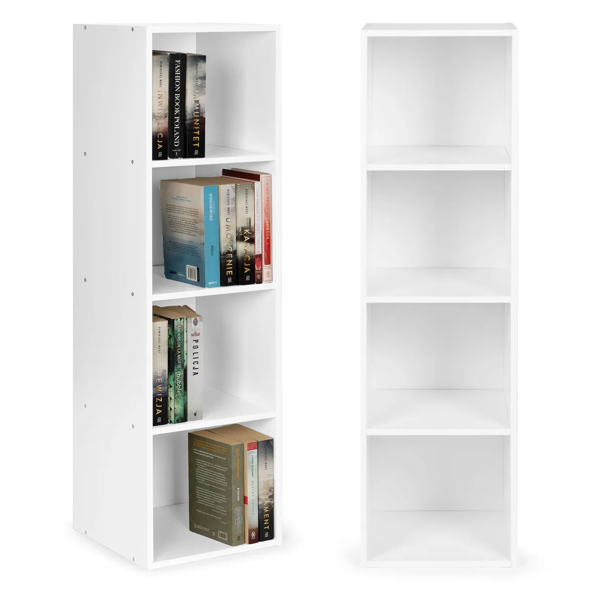 Könyvespolc, ModernHome KJZ2173, fehér – 1. kép Könyvespolc, ModernHome KJZ2173, fehér – 1. kép