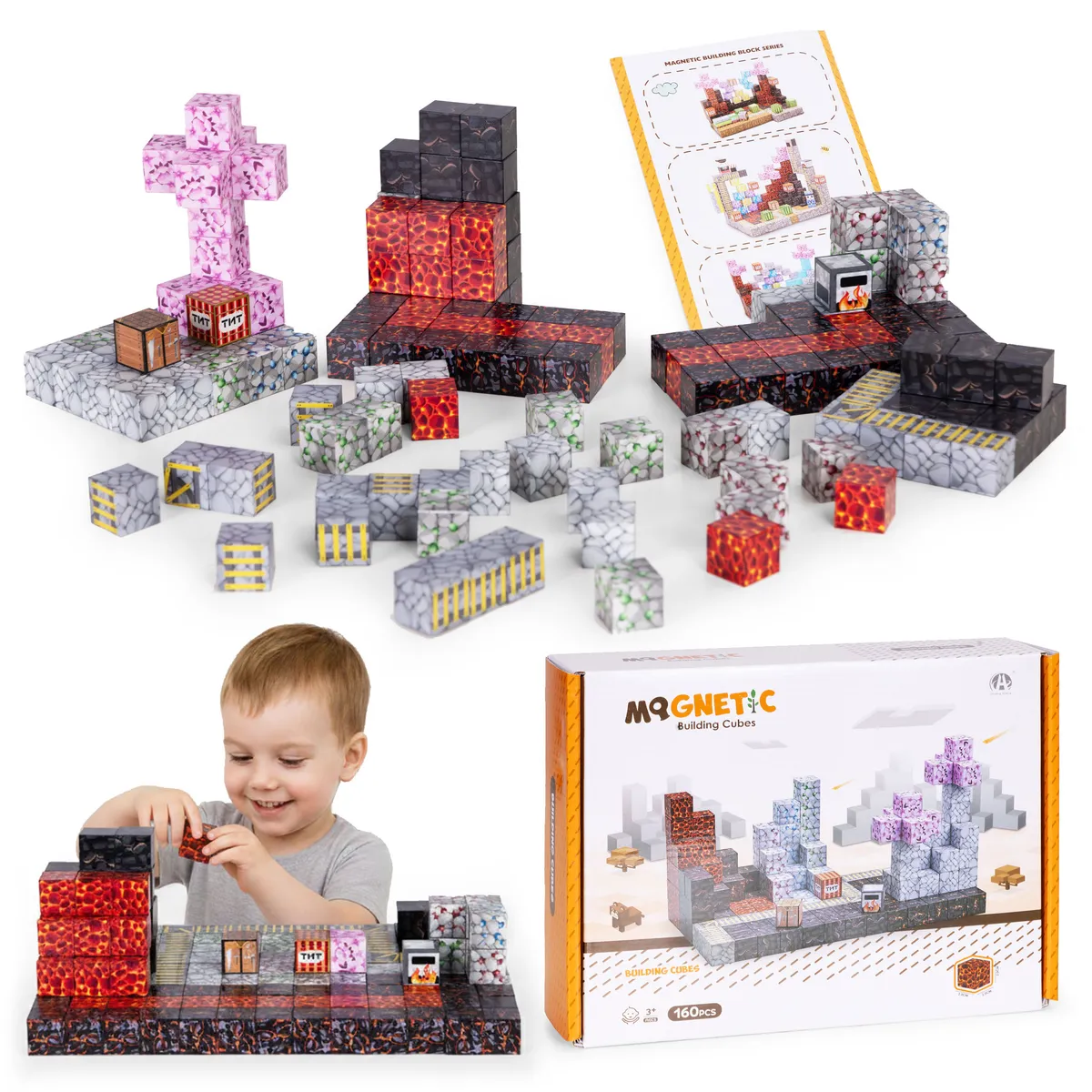 Mágneses játékkészlet, Multistore HC740669, 160 db – 1. kép Mágneses játékkészlet, Multistore HC740669, 160 db – 1. kép
