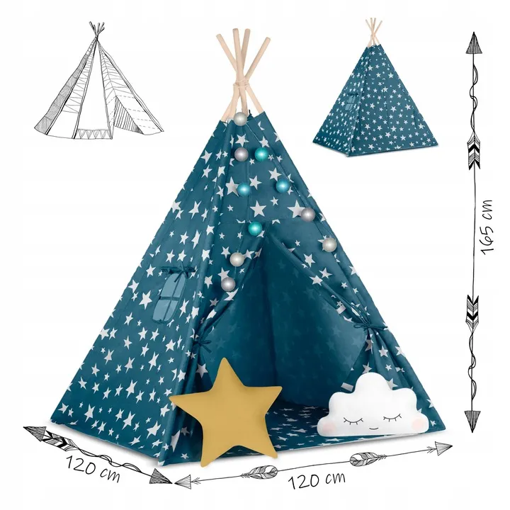 Gyereksátor, Nukido Tipi, fényfüzérrel – 11. kép Gyereksátor, Nukido Tipi, fényfüzérrel – 11. kép