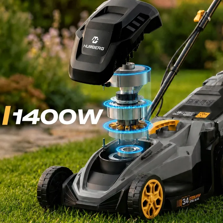 Elektromos fűnyíró, Humberg HM-612, szürke/fekete – 8. kép Elektromos fűnyíró, Humberg HM-612, szürke/fekete – 8. kép
