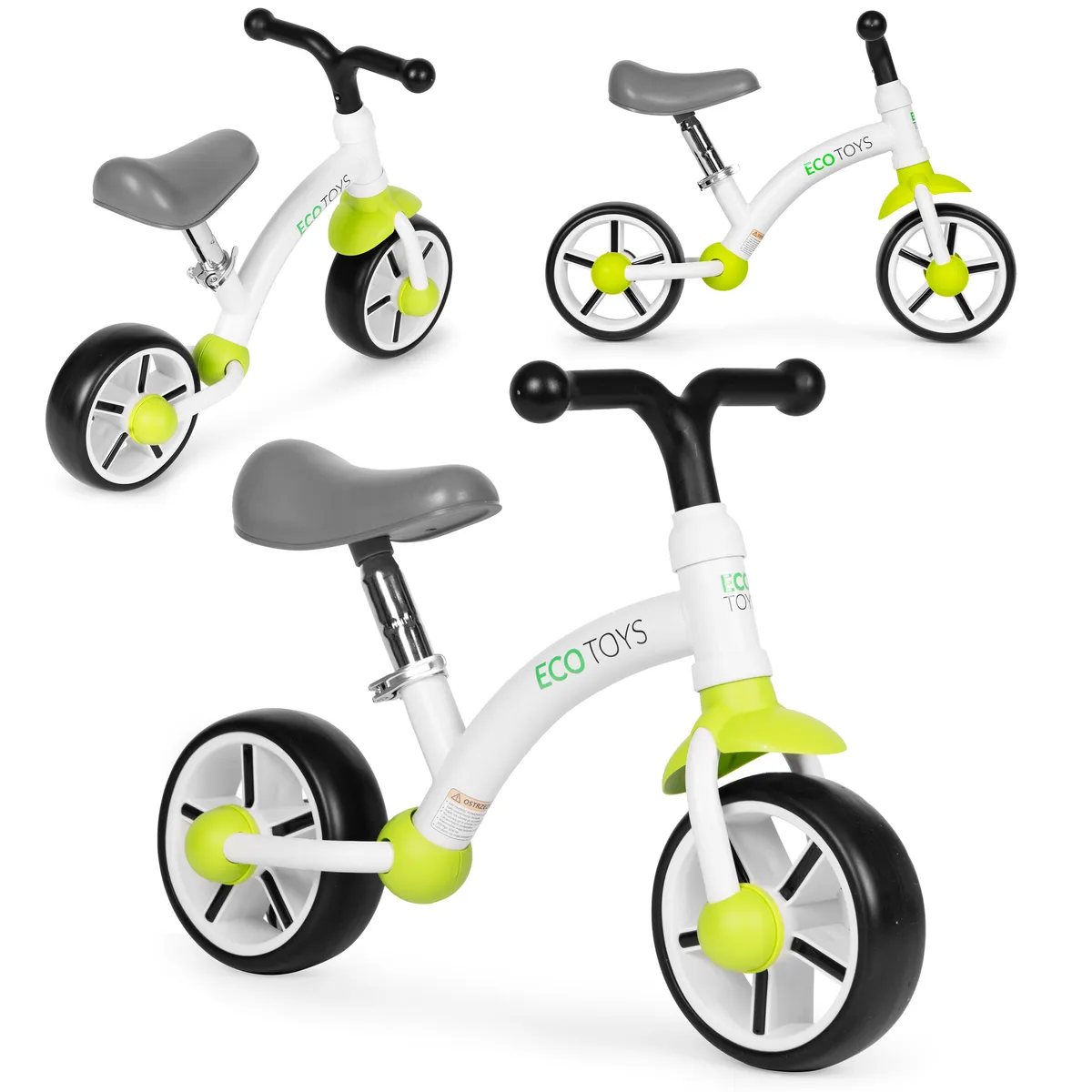 Kétkerekű futóbicikli, ECOTOYS LC-V1252, zöld – 1. kép Kétkerekű futóbicikli, ECOTOYS LC-V1252, zöld – 1. kép