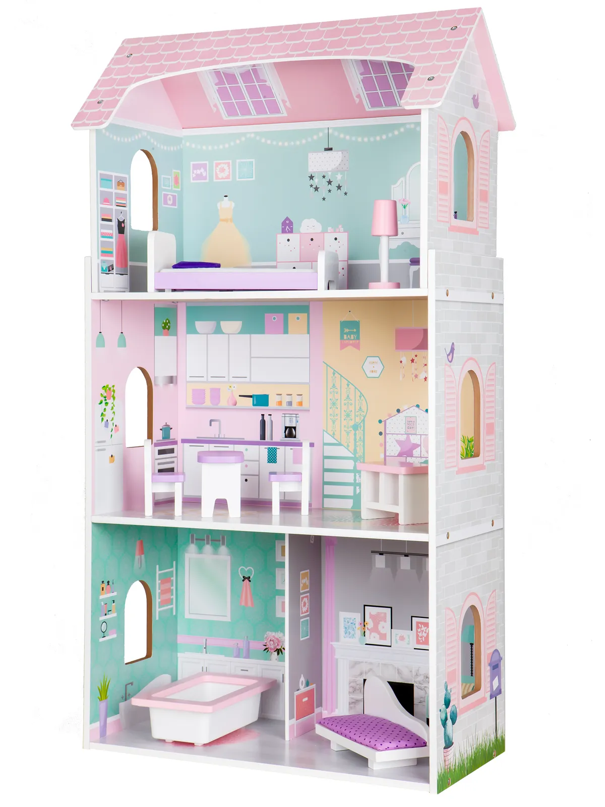 Fa babaház, ECOTOYS 4121, Jagodowa rezidencia – 5. kép